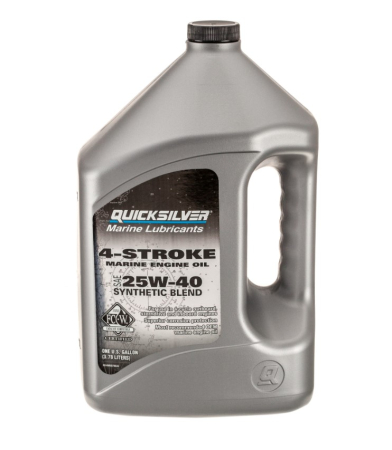 Quicksilver 25W-40 synthetic Blend moottoriöljy 3,78 litraa (1 gallona) RM8M0078623